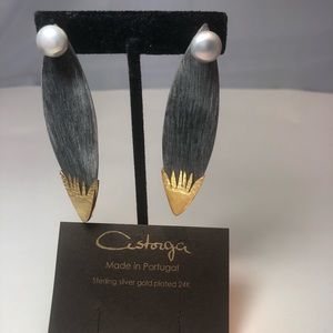 NWT Sterling 24K ASTORGA designers earrings